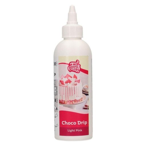 [F54215] Choco drip rosa claro 180gr. Funcakes
