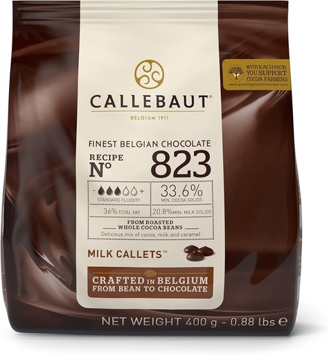 [CB556209] Chocolate Callets leche 400gr Callebaut