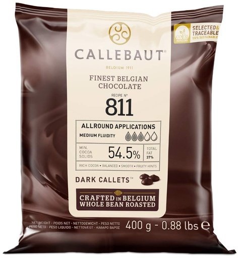 [CB556605] Chocolate Callets -Negro- 400gr Callebaut