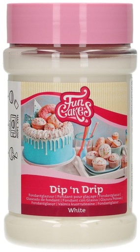[F54715] Dip n' Drip Fondant color blanco 375gr. Funcakes