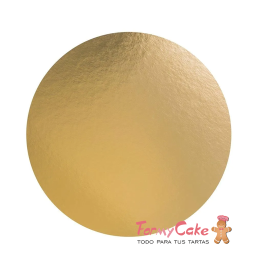 [disco-30] Base Dorada 30cm para Tartas
