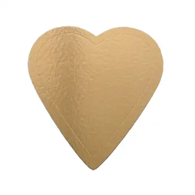 [DE21700] Base dorada corazón 26cm para Tartas