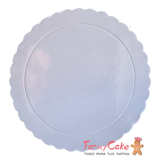 [de68460] Base Ondulada Extrafuerte Blanca 30cm