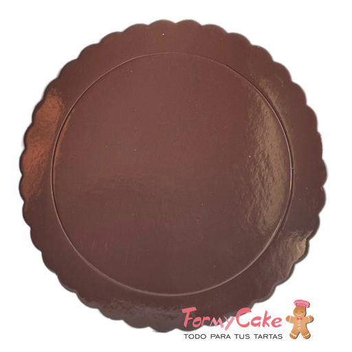 [de68476] Base Ondulada Extrafuerte Marrón 20cm