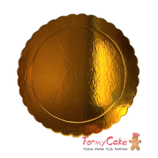 [de68434] Base Ondulada Extrafuerte Oro 25cm