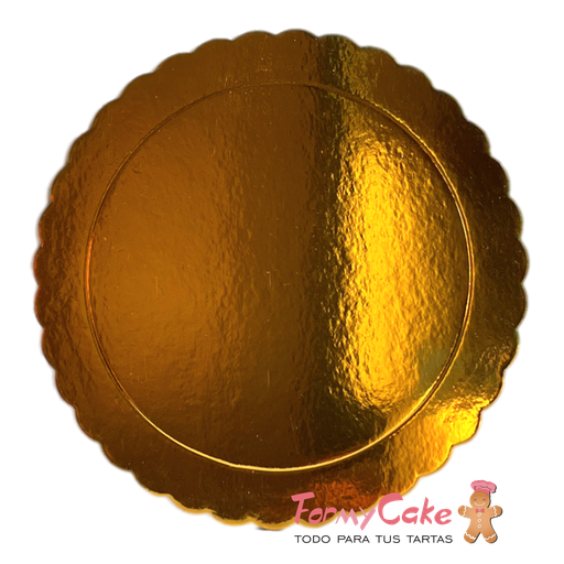 [de68456] Base Ondulada Extrafuerte Oro 30cm