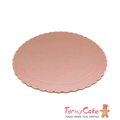 [de68389] Base Ondulada Extrafuerte Rosa Bebe 20cm