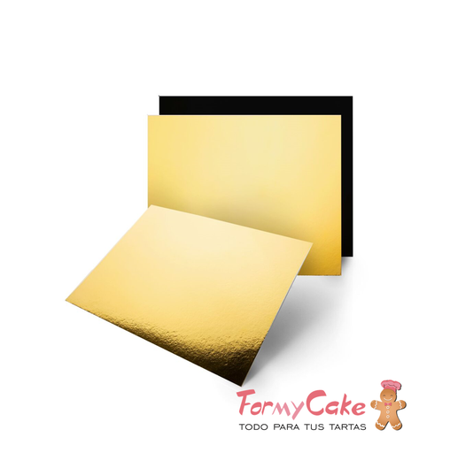 [SWK2203] Base Rectangular Oro/Negra para Tartas 40x30cm Pastkolor