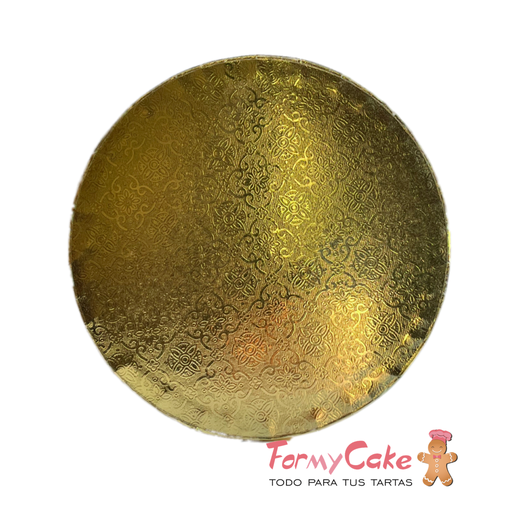 [de88591] Base Redonda Gruesa Oro 30cm Azucren