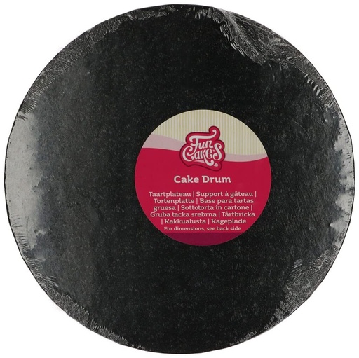 [F80885] Base Redonda Gruesa para Tartas 25cm Negra Funcakes