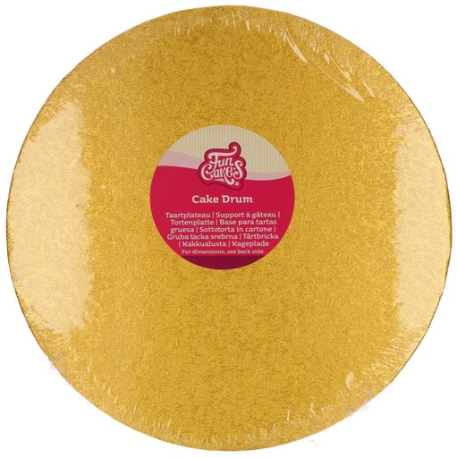 [F80915] Base Redonda Gruesa para Tartas 30,5cm Dorada Funcakes