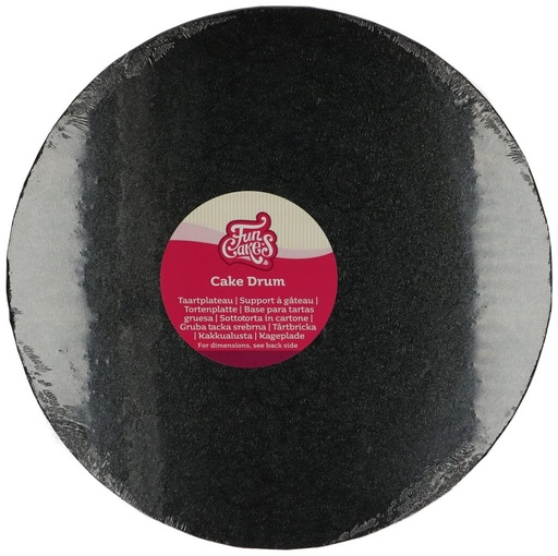 [F80945] Base Redonda Gruesa para Tartas 30,5cm Negra Funcakes