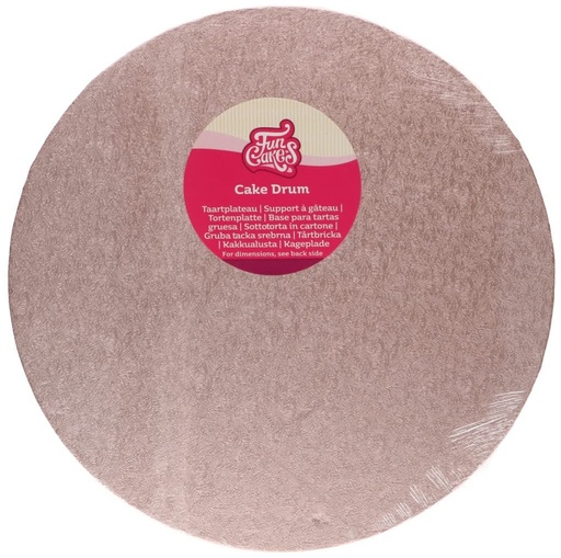 [F80935] Base Redonda Gruesa para Tartas 30,5cm Oro Rosa Funcakes