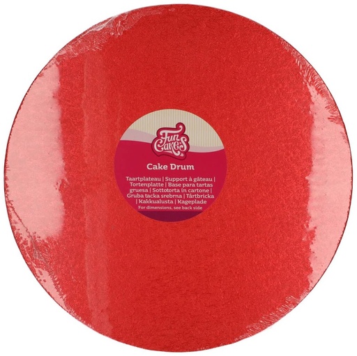 [F80930] Base Redonda Gruesa para Tartas 30,5cm Rojo Funcakes