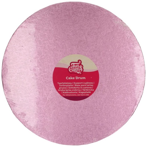 [F80940] Base Redonda Gruesa para Tartas 30,5cm Rosa Clarito Funcakes