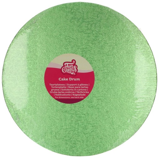 [F80920] Base Redonda Gruesa para Tartas 30,5cm Verde Funcakes
