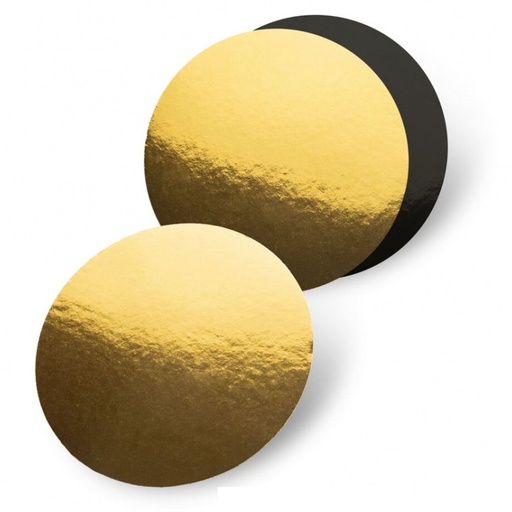 [SWK2179] Base redonda oro/negra para tartas 10cm (10uds) Pastkolor