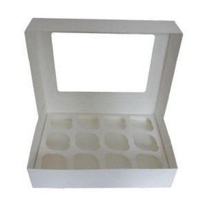 [de88287] Caja 12 Cupcakes Blanca