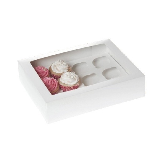 [DE88332] Caja 12 MiniCupcakes Blanca