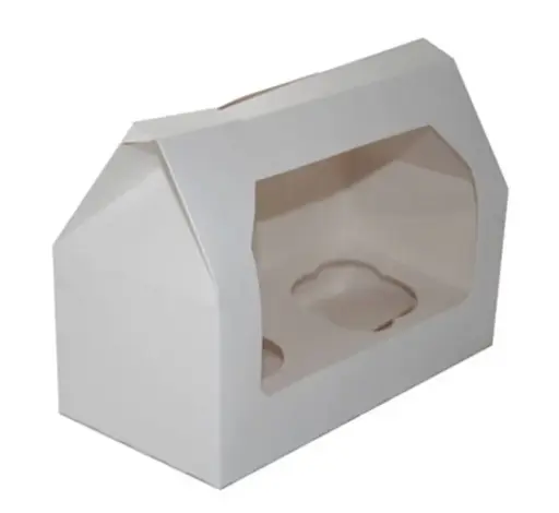 [de88290] Caja 2 cupcakes Blanca
