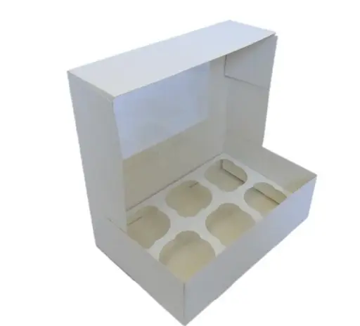 [de88278] Caja 6 cupcakes Blanca