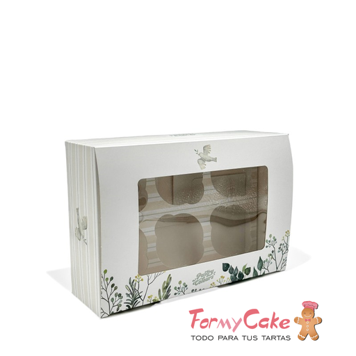 [P070407] Caja 6 Cupcakes Comunión Niño Pastry Colours