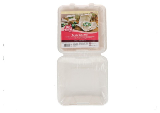 [F83455] Caja blanca bento cakes 20,8x22,1cm 10uds Funcakes