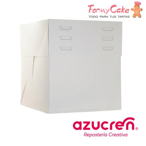 [de88386] Caja Blanca para Tartas Altura Regulable 30X30X20 a 30cm Azucren