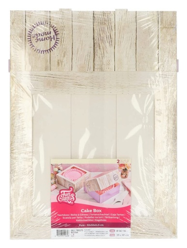 [F80275] Caja Decorada Diseño Pure 32x32x11,5cm 2ud Funcakes