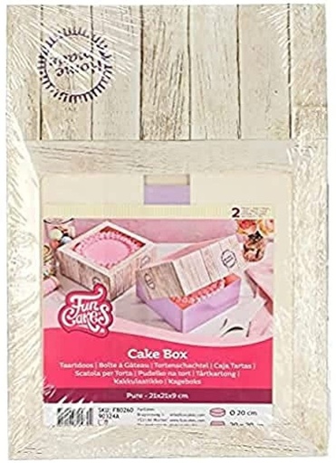 [F80260] Caja Decorada Diseño Pure 21x21x9cm 2ud Funcakes