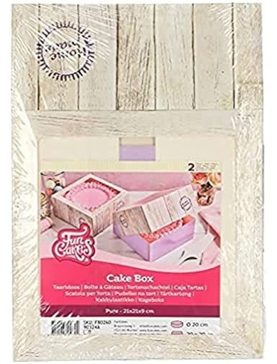 [F80260] Caja decorada diseño pure 21x21x9cm 2ud Funcakes