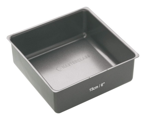 [KCMCHB62] Molde Cuadrado Con Base Extraible De Acero, Negro, 15X15x7,5cm Master Class