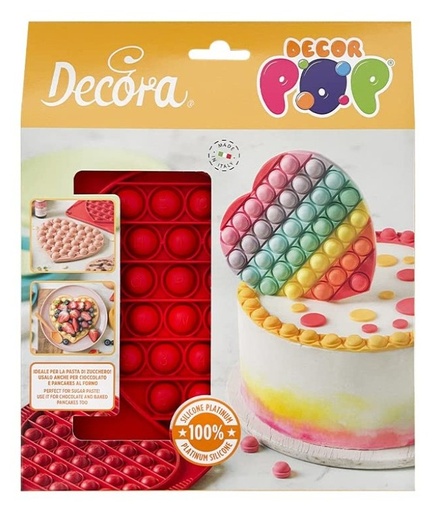 [9260422] Molde de silicona corazón decorpop Decora