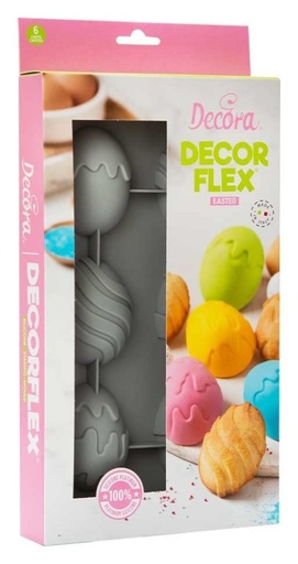 [9260407] Molde de silicona huevo pascua 6 cavidades Decora