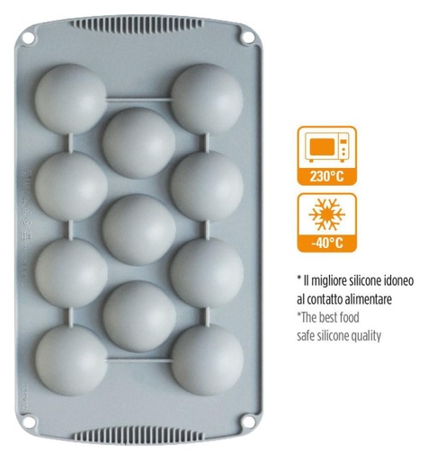 [9260432] Molde De Silicona Semiesfera 11uds 50x25H MM Decora