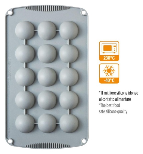 [9260431] Molde De Silicona Semiesfera 15uds 40x20H MM Decora