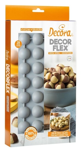 [9260430] Molde de silicona semiesfera 20uds 30x15h mm Decora
