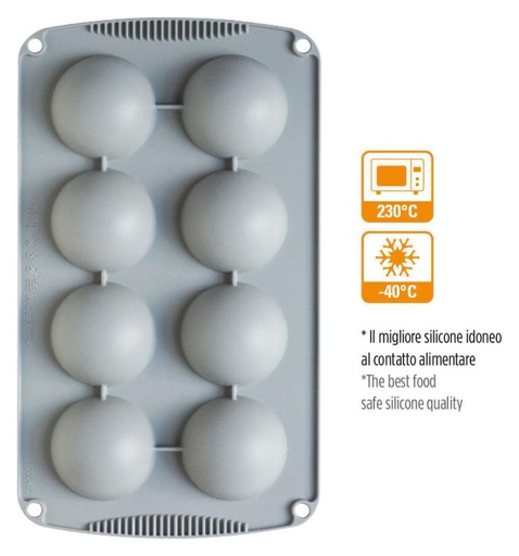 [9260433] Molde De Silicona Semiesfera 8uds 60x30H MM Decora