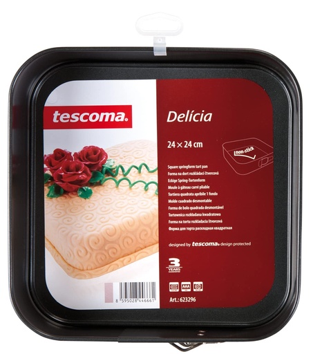 [623296] Molde Desmoldable Cuadrado Metal Tescoma 24cm