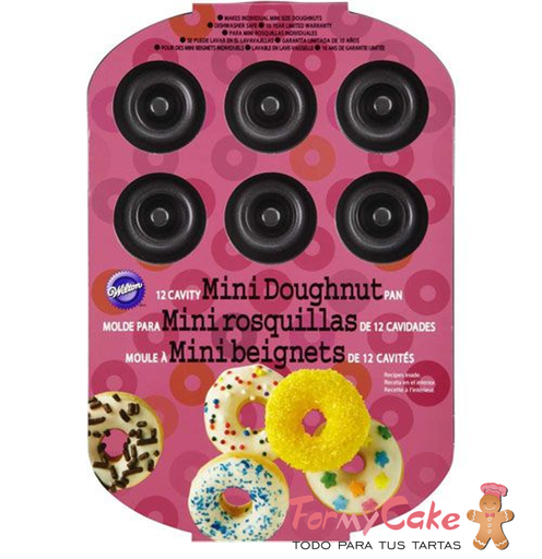 [2105-0614] Molde Metal 12 Mini Donuts Wilton