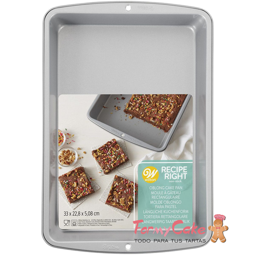 [03-0-0039] Molde Metal Rectangular 33x22.9cm Wilton