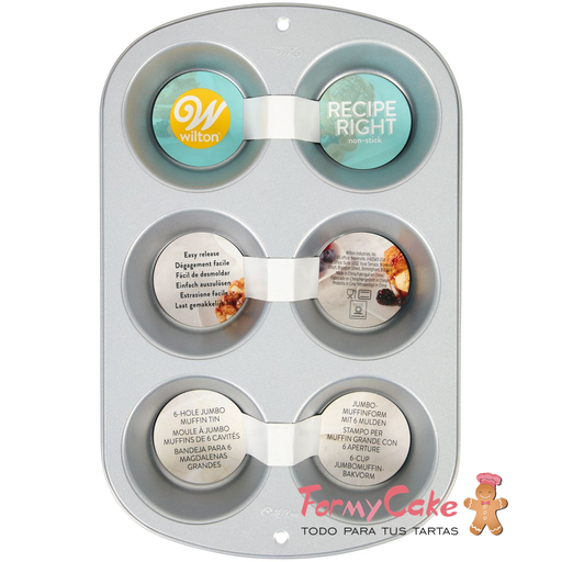 [03-3119] Molde Muffins Gigantes para 6ud Wilton