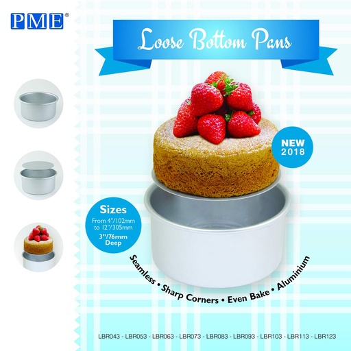 [LBR043] Molde Redondo Metal Base Extraible 10,2x7,5cm PME