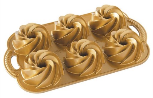 [88077] Nordic ware bundtlette heritage mini pan Gold