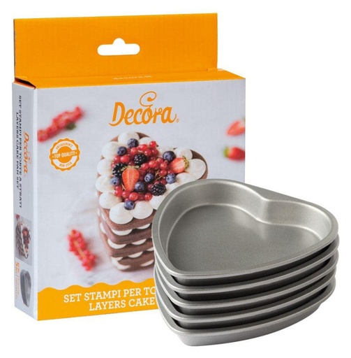[0070034] Set De 5 Moldes Corazón Para Tartas Por Capas Decora