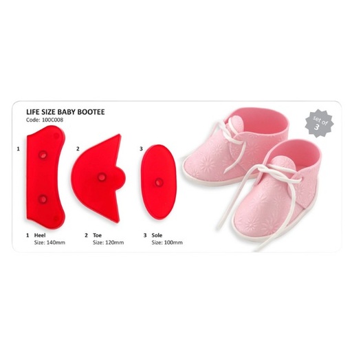 [100C008] Cortantes botitas bebé 3pz cm JEM