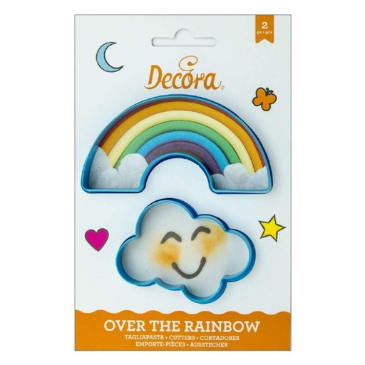 [0255077] Kit 2 cortadores arcoiris y nube Decora