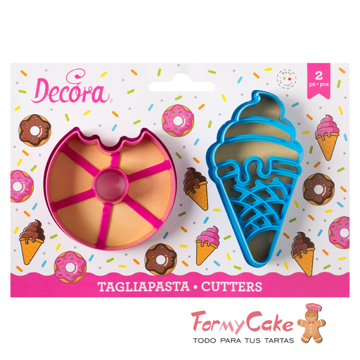 [0255034] Kit 2 Cortadores Berlina y Cono de Helado Decora