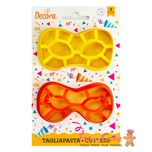[0255136] Kit 2 Cortadores De Máscara Carnaval Decora
