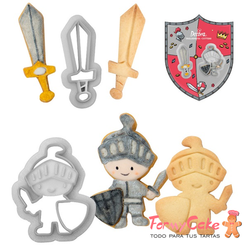 [0255053] Kit 2 Cortadores Guerrero y Espada Decora